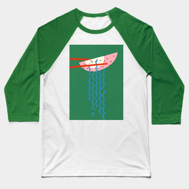 Hollywood Ramen Baseball T-Shirt by Rosi Feist